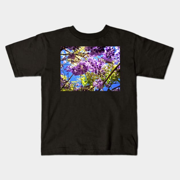 Wisteria in the Summer Kids T-Shirt by SHappe